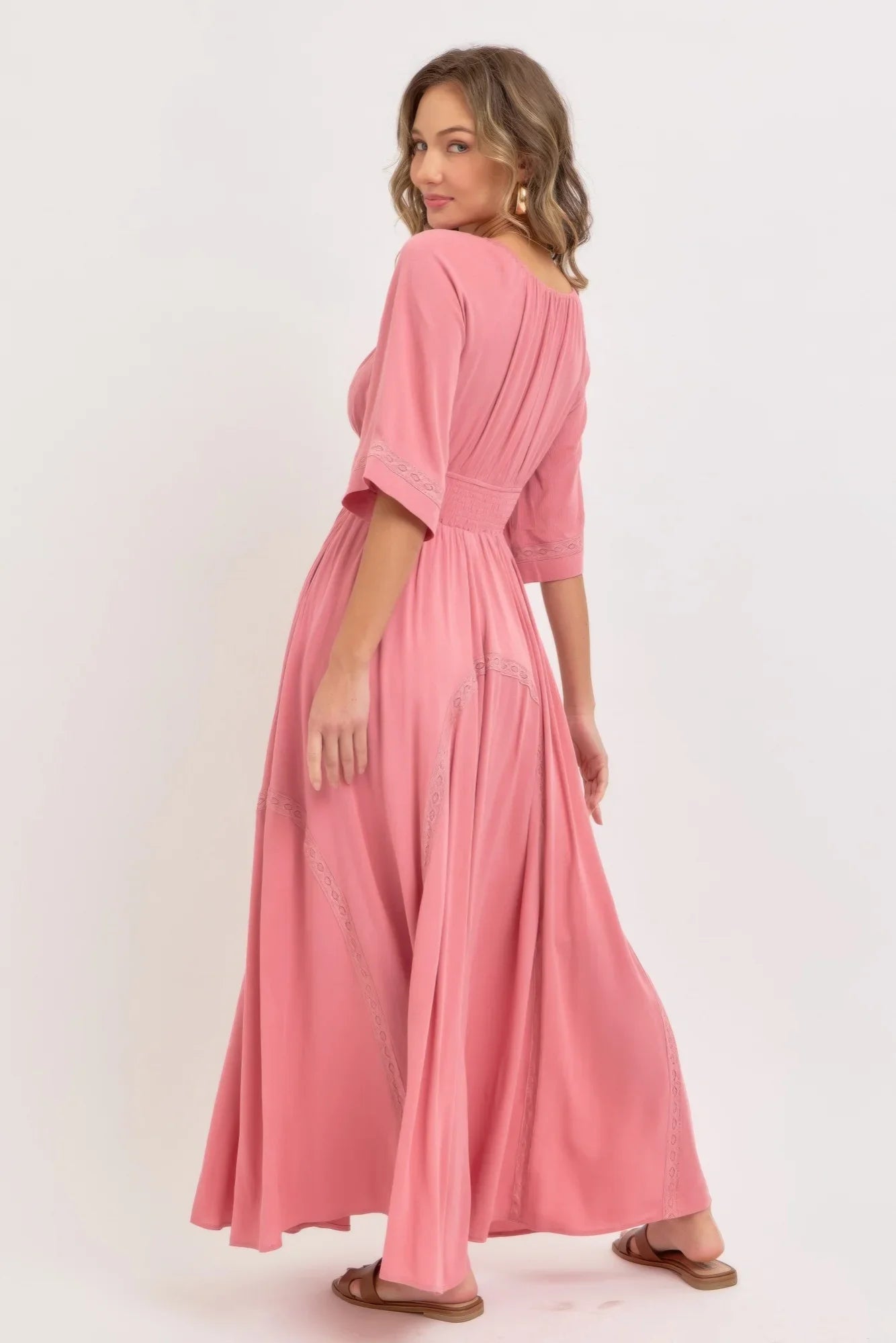 Romantic Flowy Maxi Dress - minbolu -