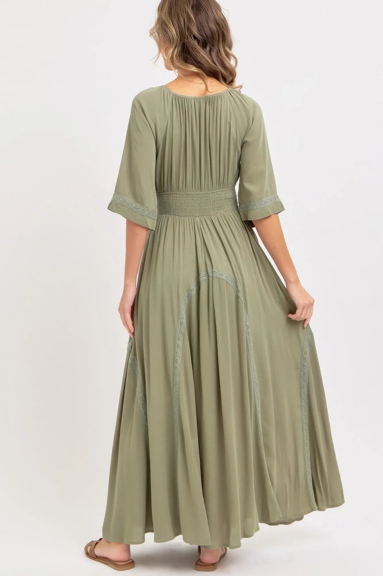 Romantic Flowy Maxi Dress - minbolu -