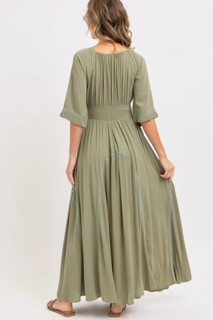 Romantic Flowy Maxi Dress - minbolu -