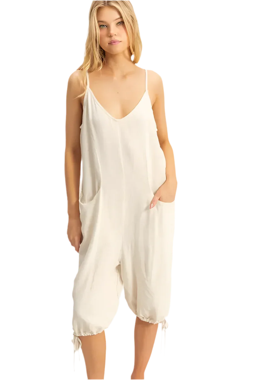 HYFVE V-Neck Pocket Detail Romper - minbolu -
