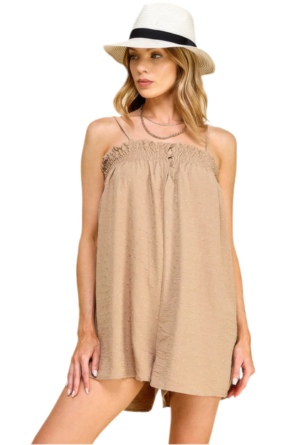 Swiss Dot Woven Romper - Lightweight & Stylish - minbolu -