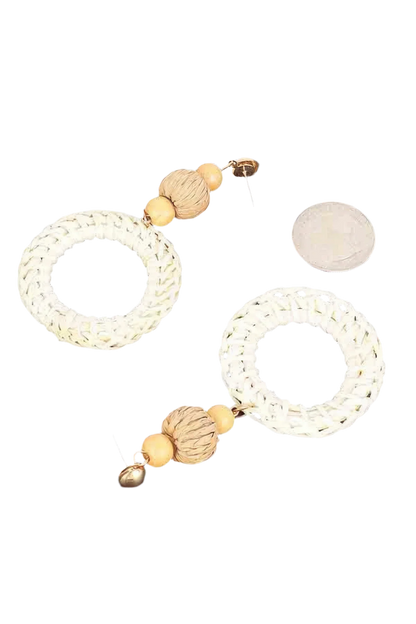 Round Bamboo Earring - Lightweight Bamboo Design - minbolu -