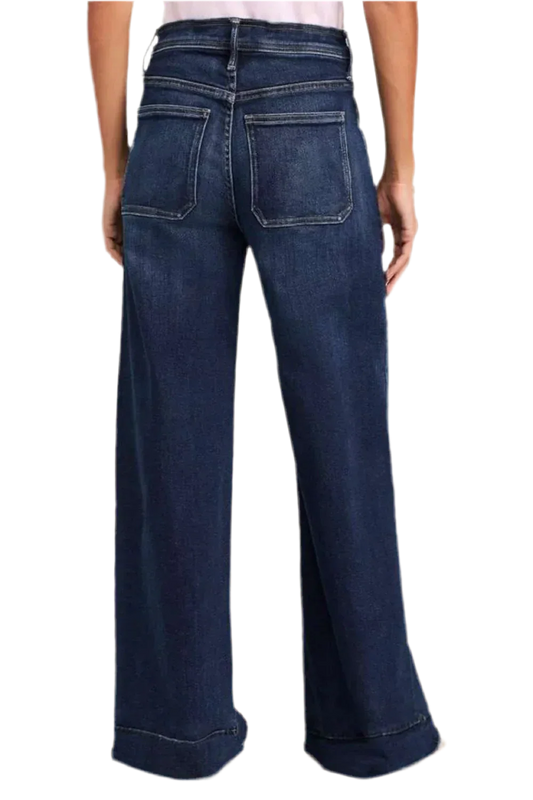 Wide Leg Jeans with Tie Waist - minbolu -