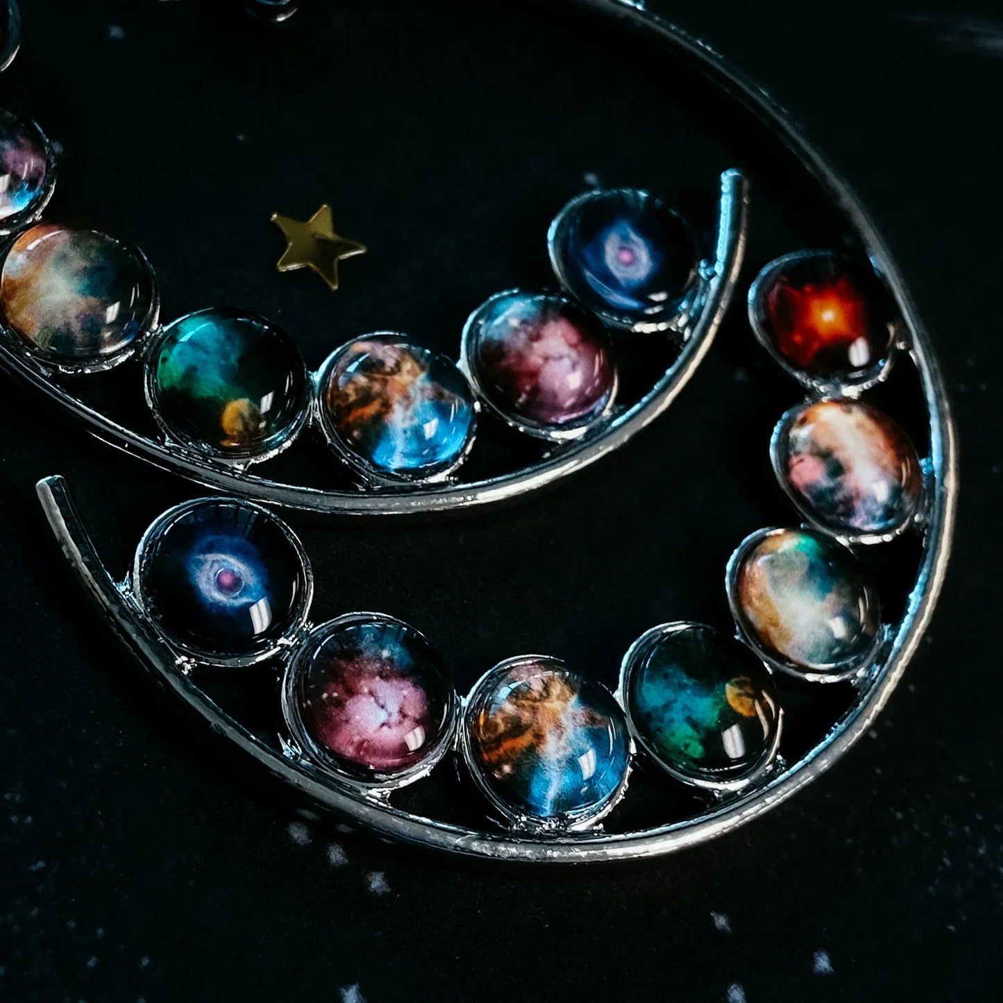 Nebula Rainbow Pride Hoop Earrings - minbolu -