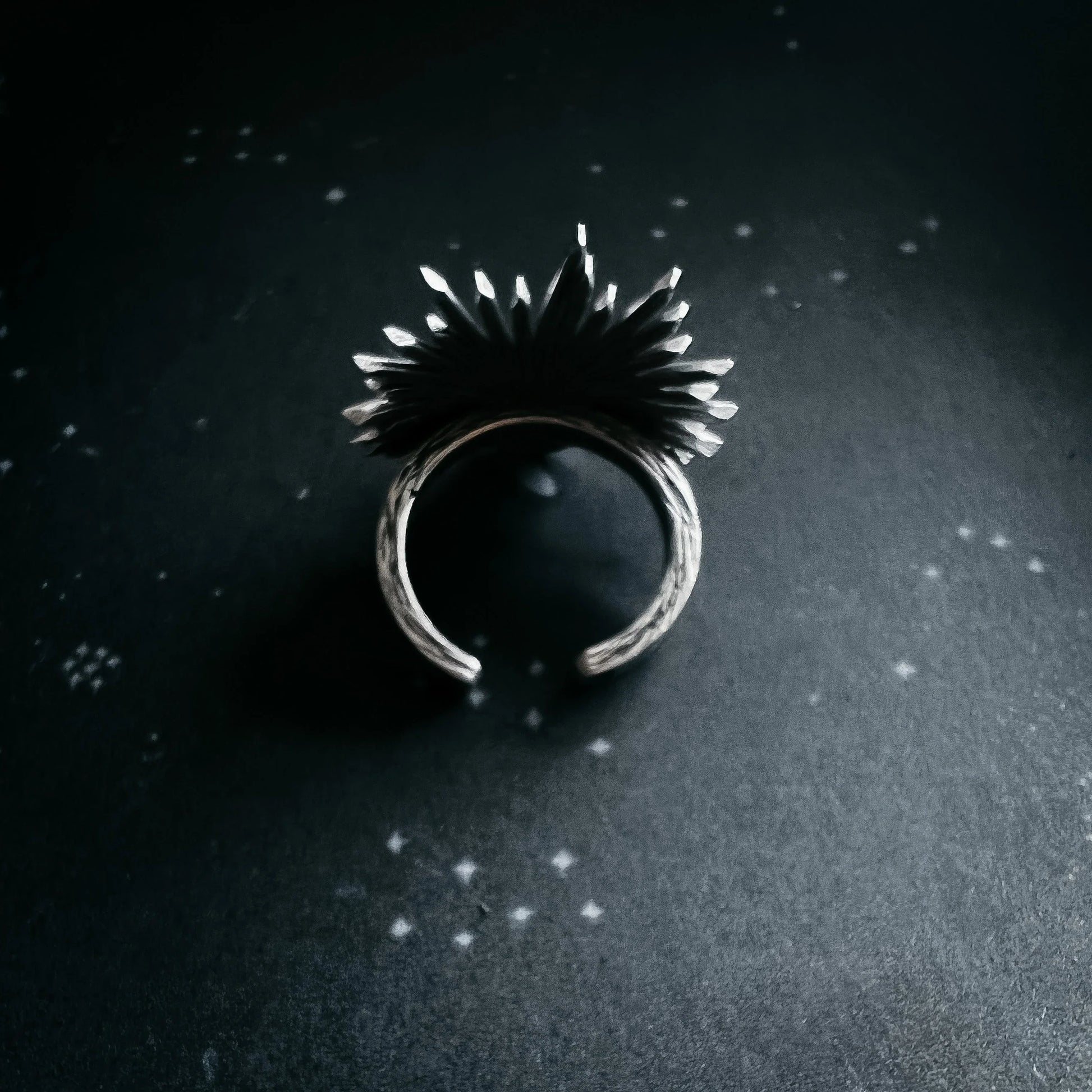 Sun Goddess Ring with Copper Oyster Turquoise - minbolu -