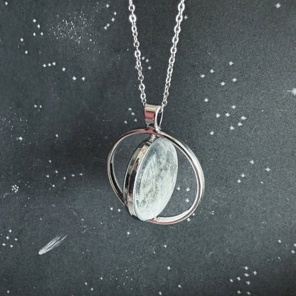 Full Moon Double Sided Fidget Pendant Necklace - minbolu -