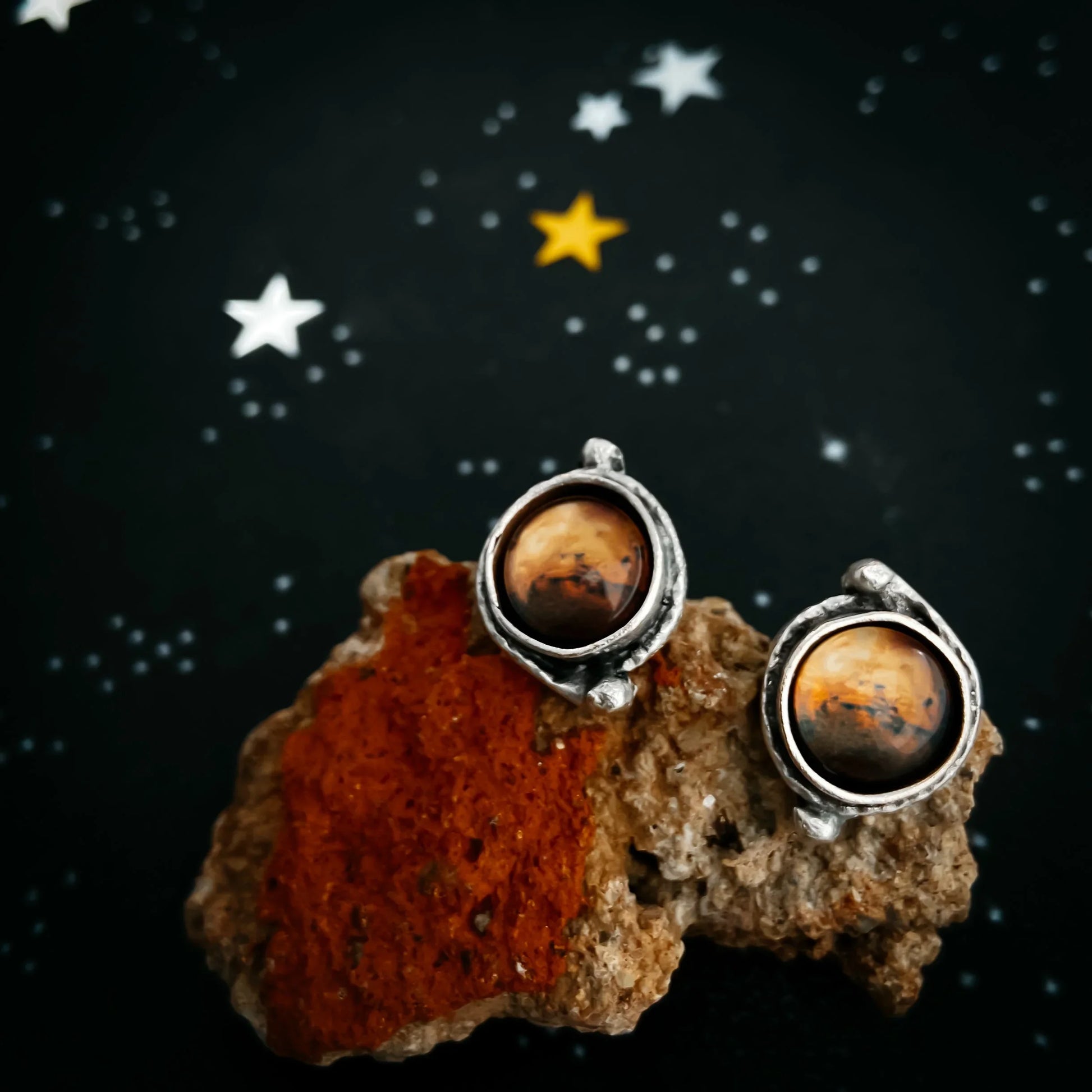 Mars Jewelry Gift Set - Necklace, Earrings, and Ring - minbolu -
