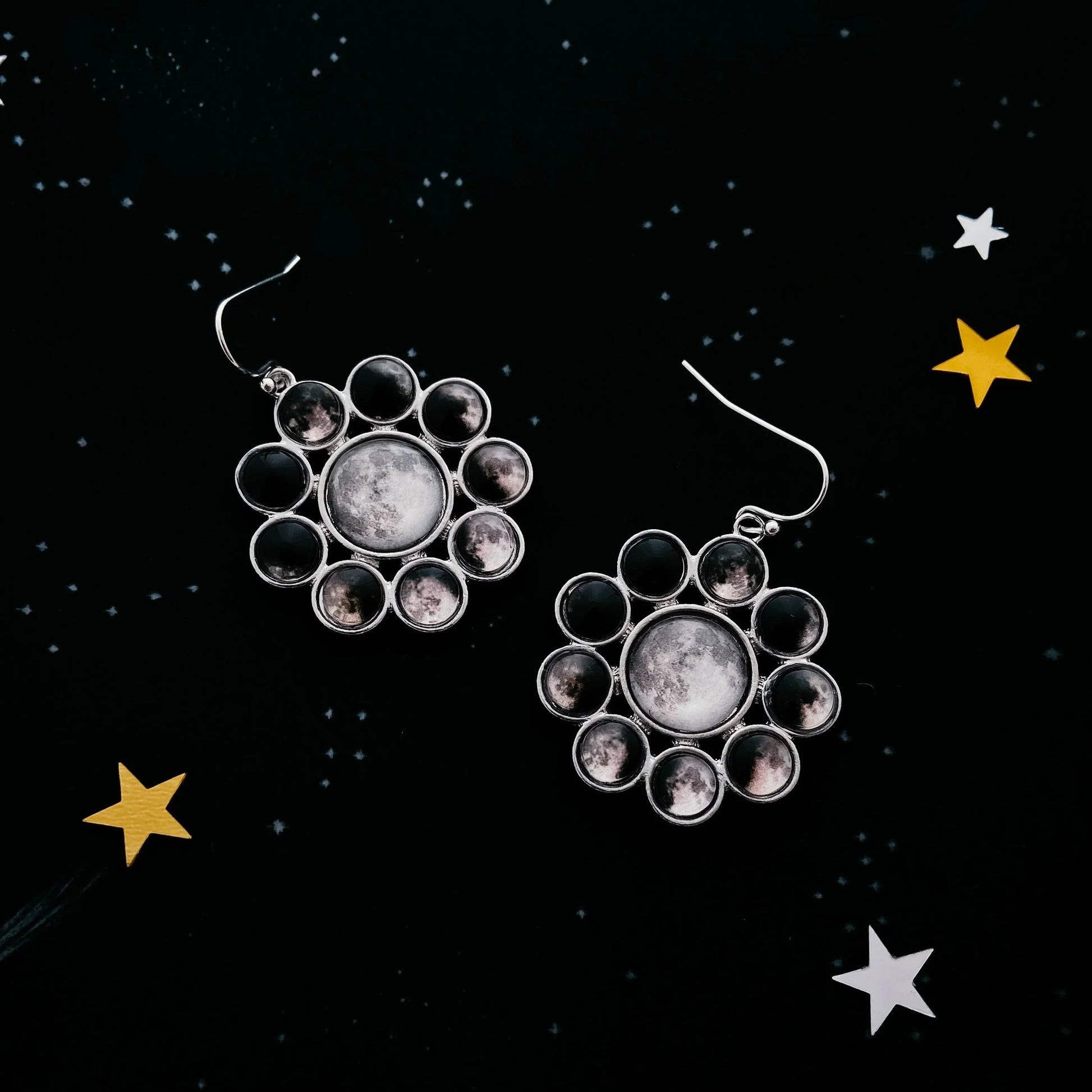 Moon Phase Halo Jewelry Set - minbolu -