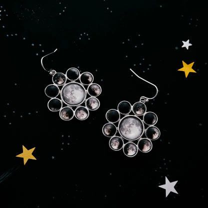 Moon Phase Halo Jewelry Set - minbolu -