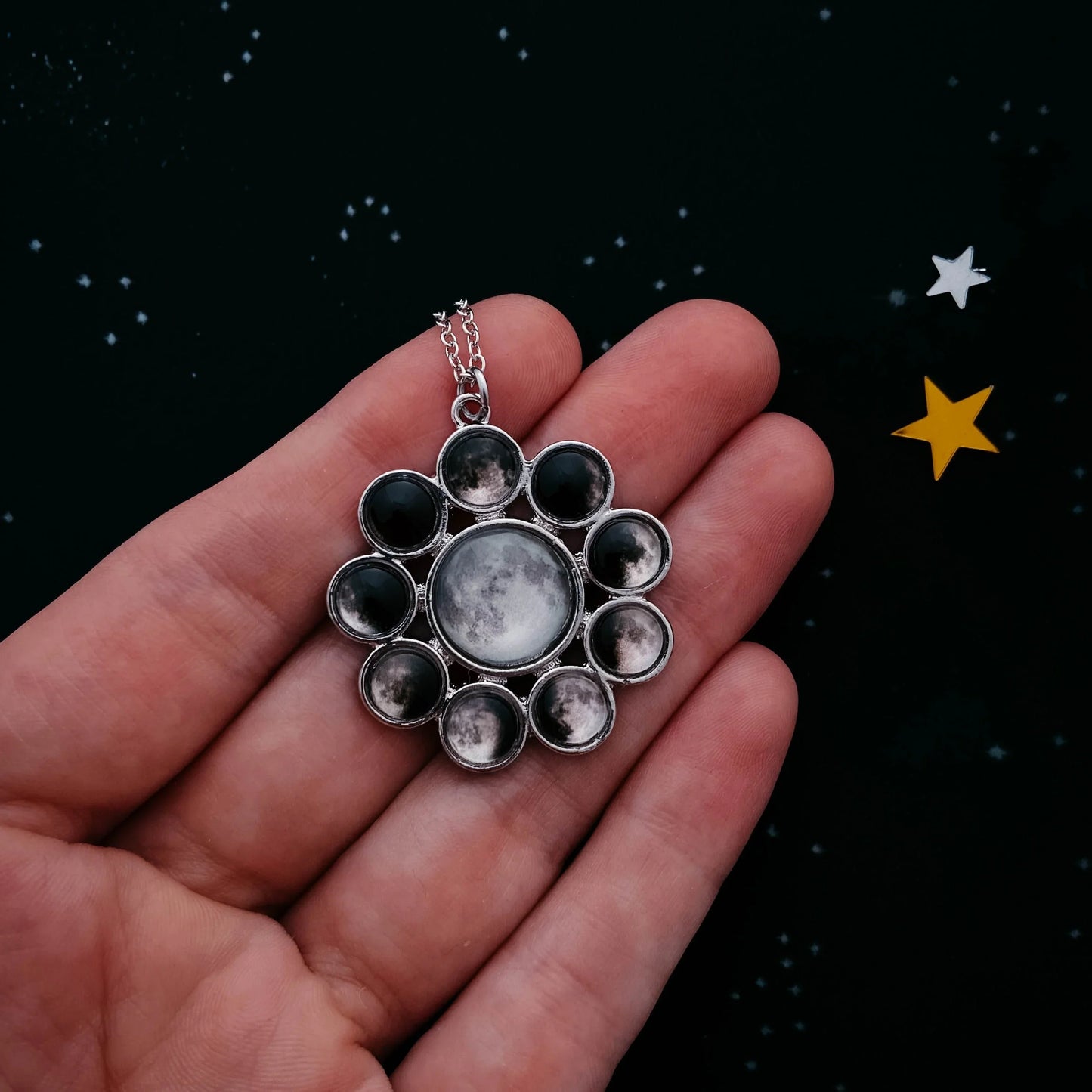 Moon Phase Halo Jewelry Set - minbolu -