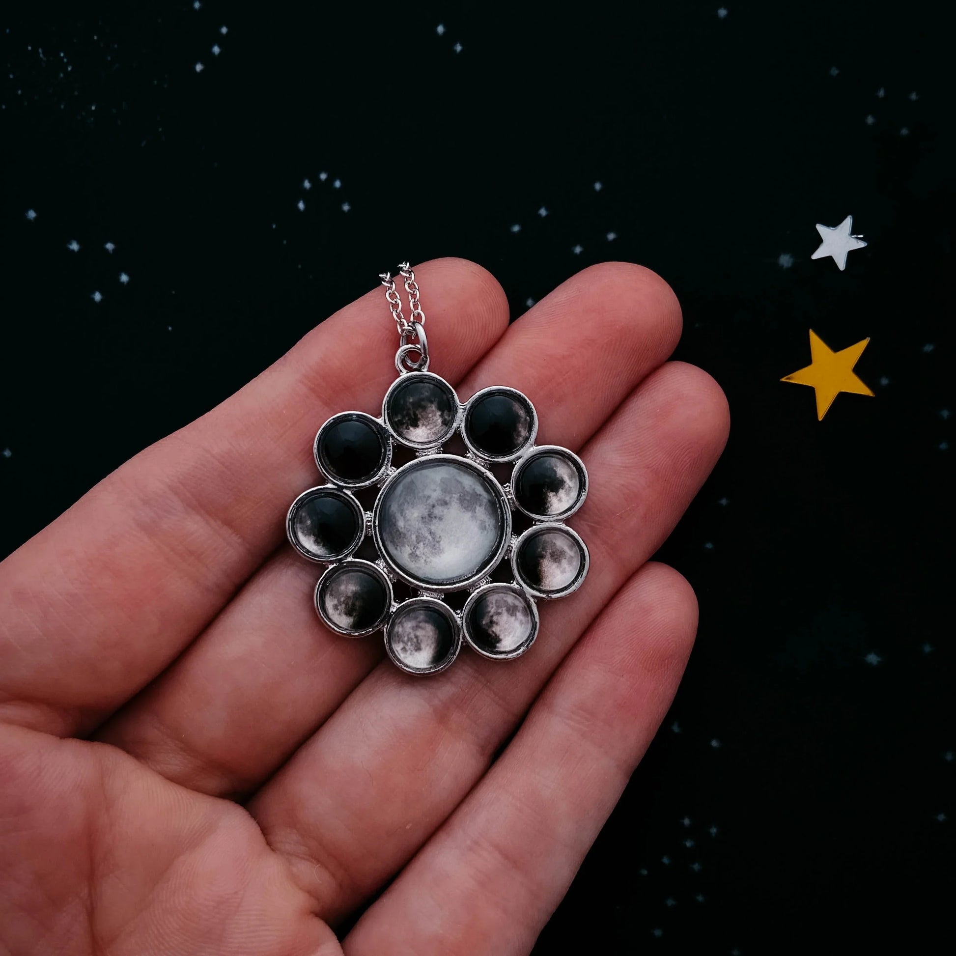 Moon Phase Halo Jewelry Set - minbolu -