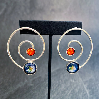 Earth's Orbit Earrings - minbolu -