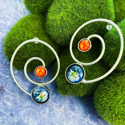 Earth's Orbit Earrings - minbolu -