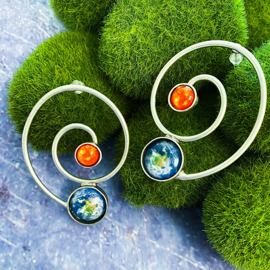 Earth's Orbit Earrings - minbolu -