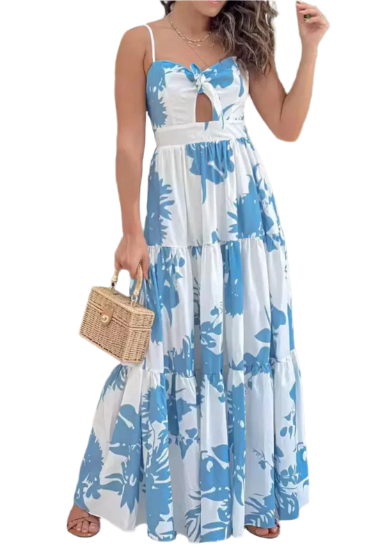 Sweetheart Neck Maxi Dress - Summer Chic - minbolu -