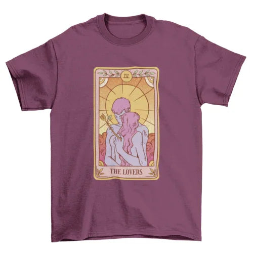 The Lovers Tarot Card Tee - minbolu -