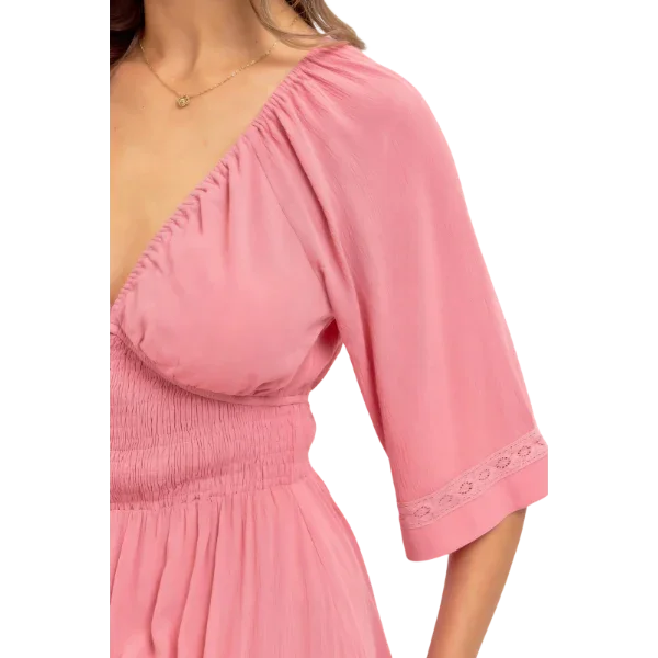 Romantic Flowy Maxi Dress - minbolu -