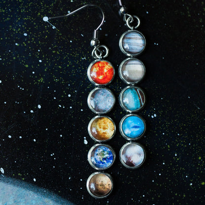 Solar System Mis-Matched Earrings - minbolu -