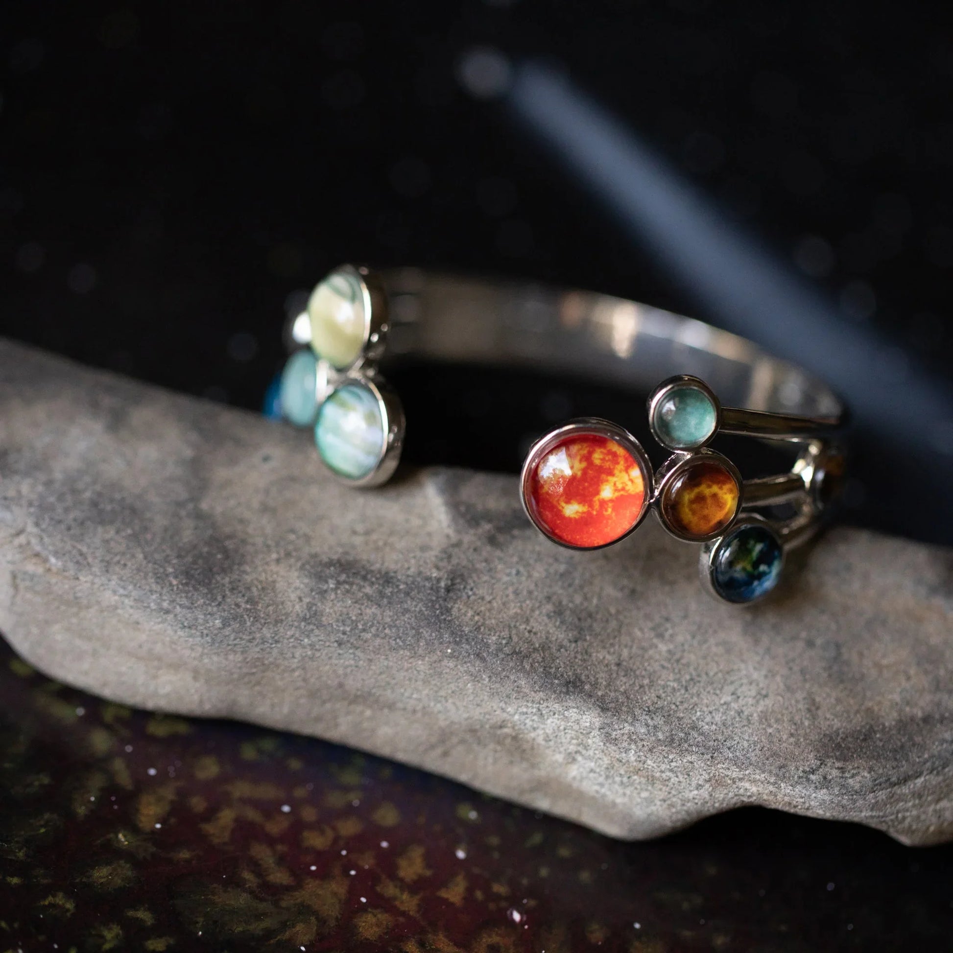Open Solar System Cuff Bracelet - minbolu -