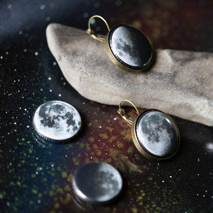 Interchangeable Moon Phase Earrings - minbolu -