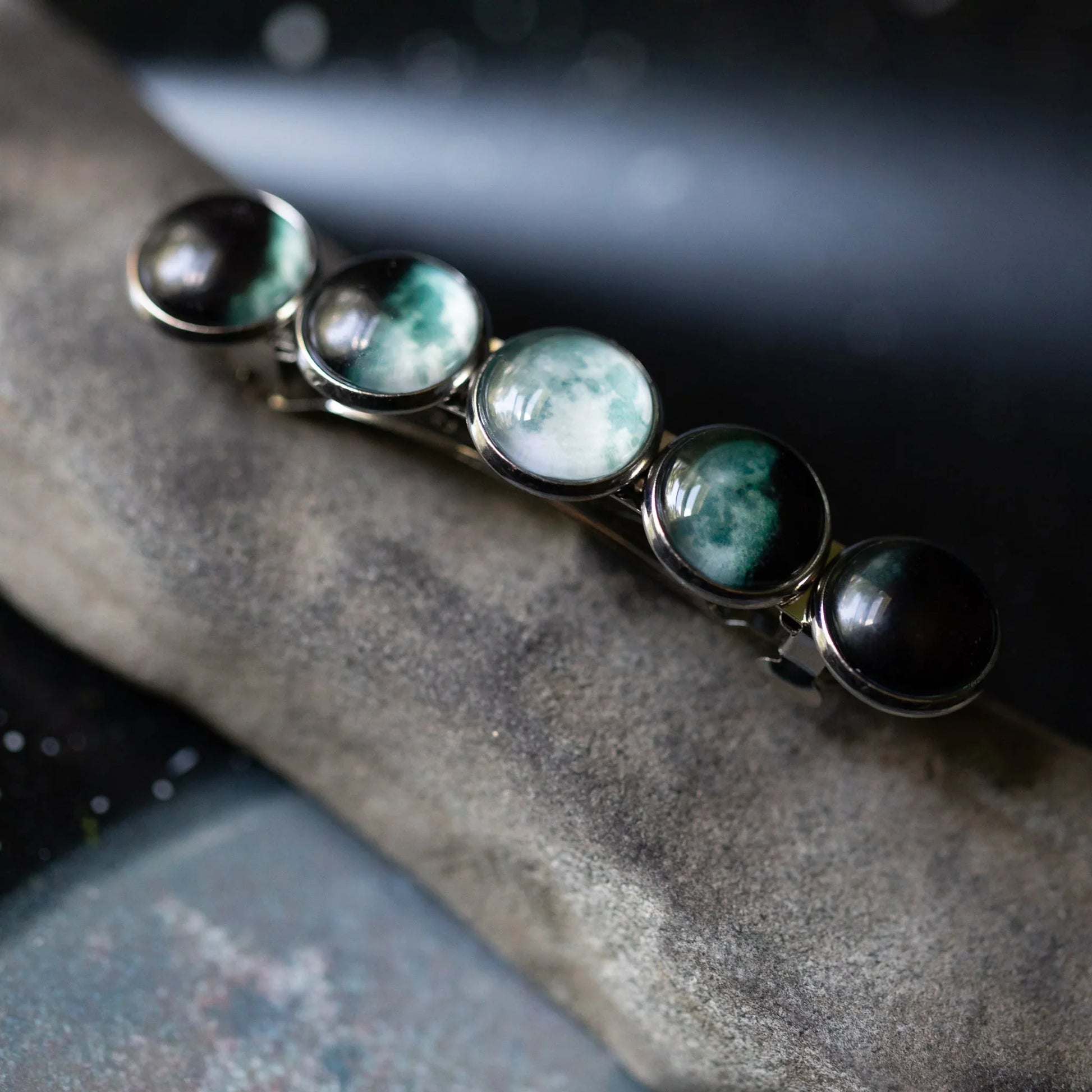 Moon Phase Hair Clip Barrette - minbolu -