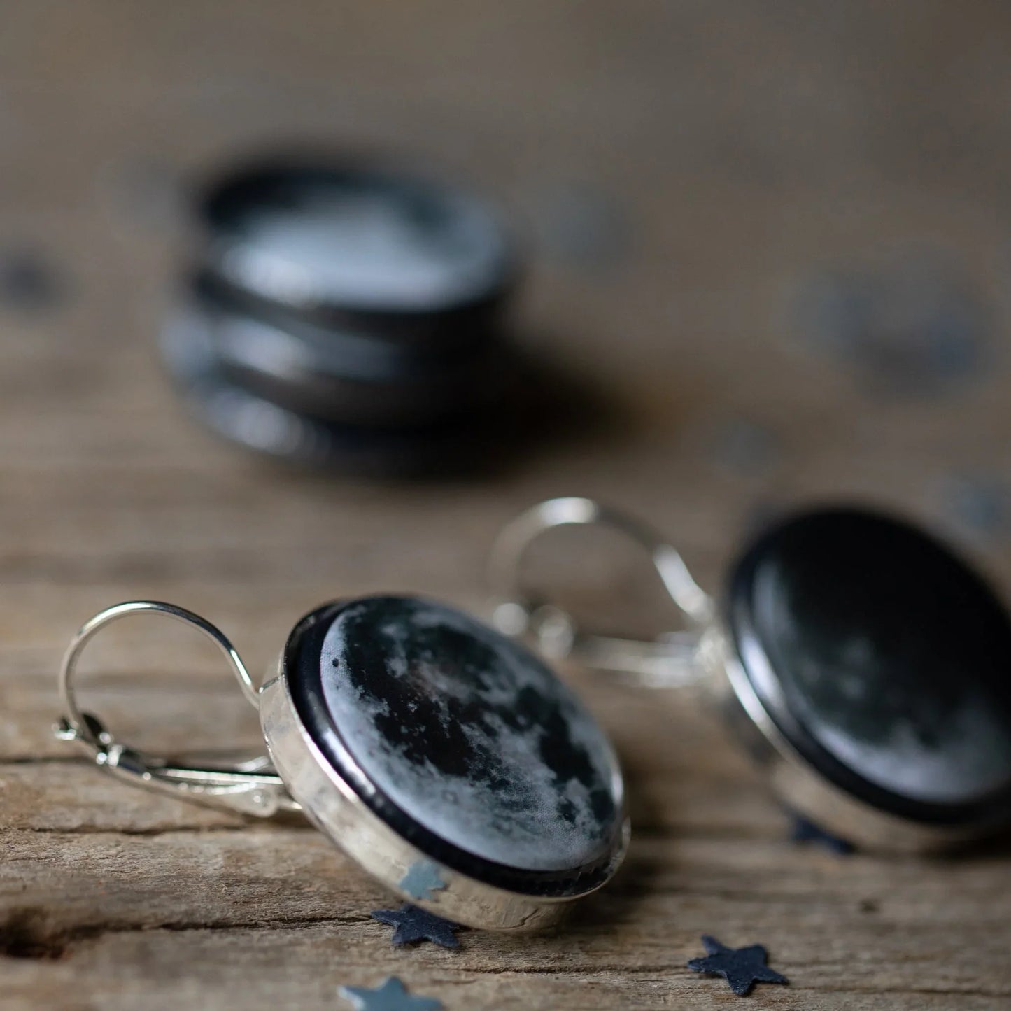 Interchangeable Moon Phase Earrings - minbolu -