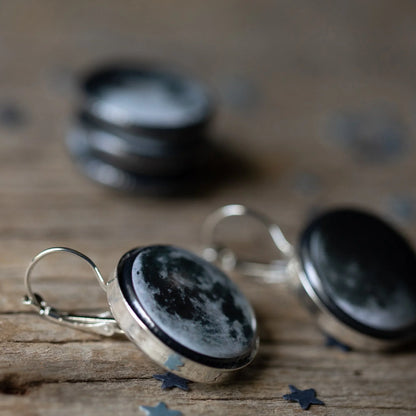 Interchangeable Moon Phase Earrings - minbolu -
