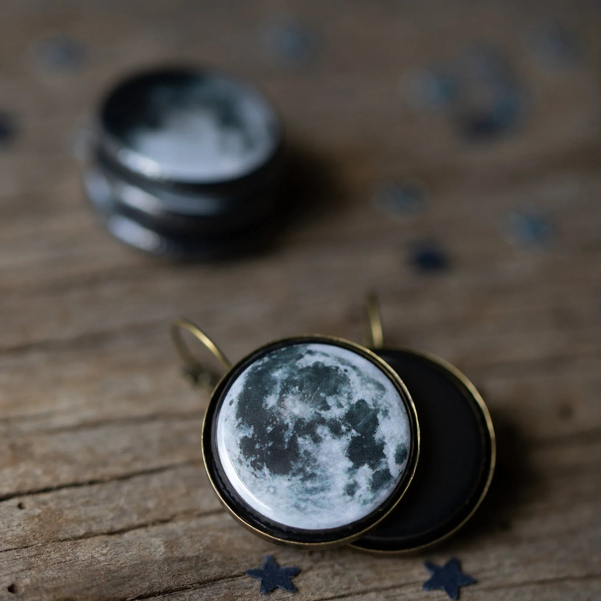 Interchangeable Moon Phase Earrings - minbolu -