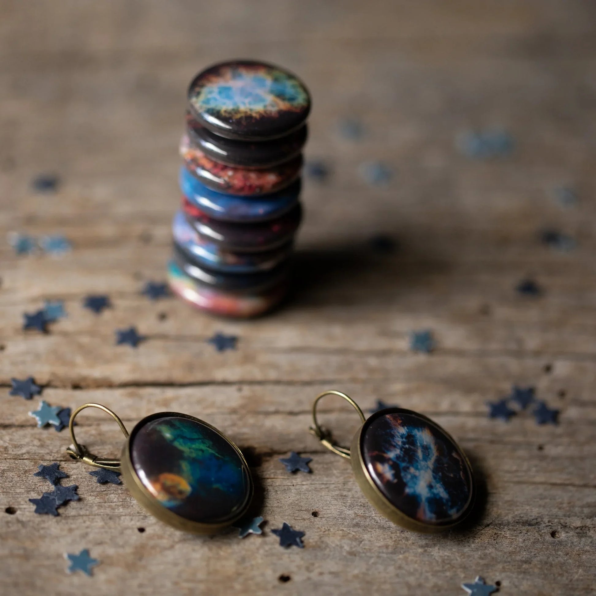 Interchangeable Nebula Earrings - minbolu -