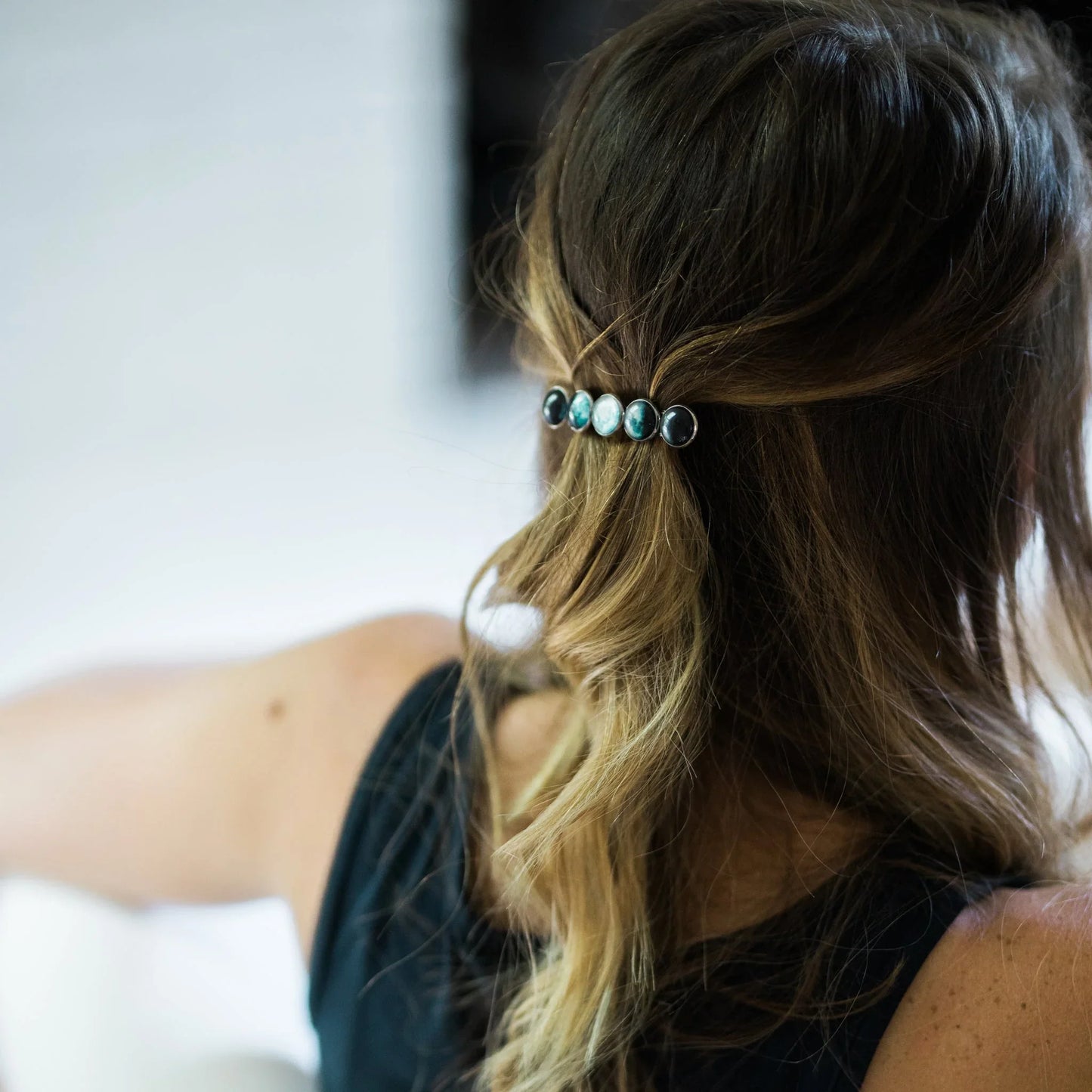 Moon Phase Hair Clip Barrette - minbolu -