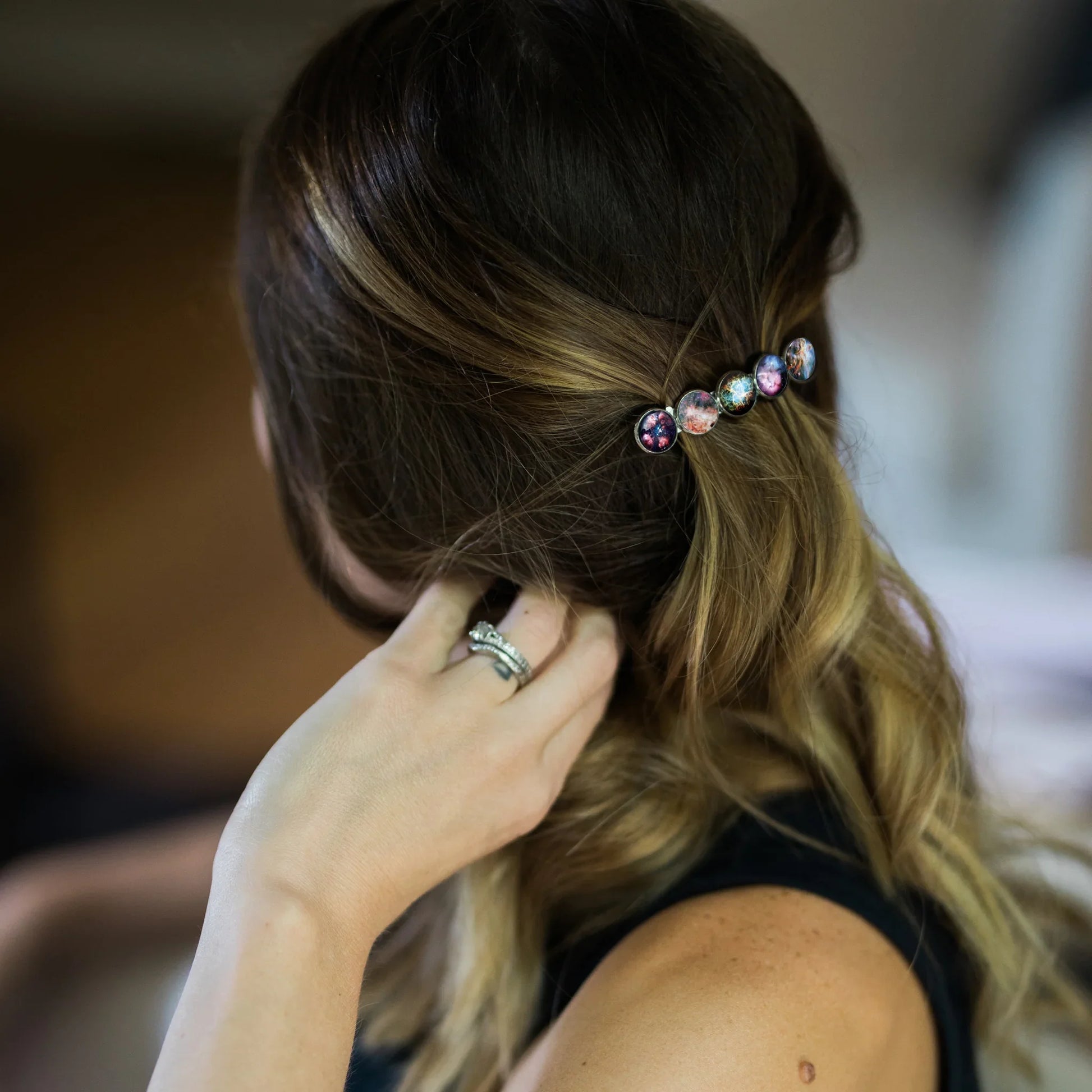 Nebula Rainbow Hair Clip Barrette - minbolu -