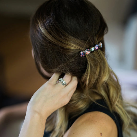 Nebula Rainbow Hair Clip Barrette - minbolu -