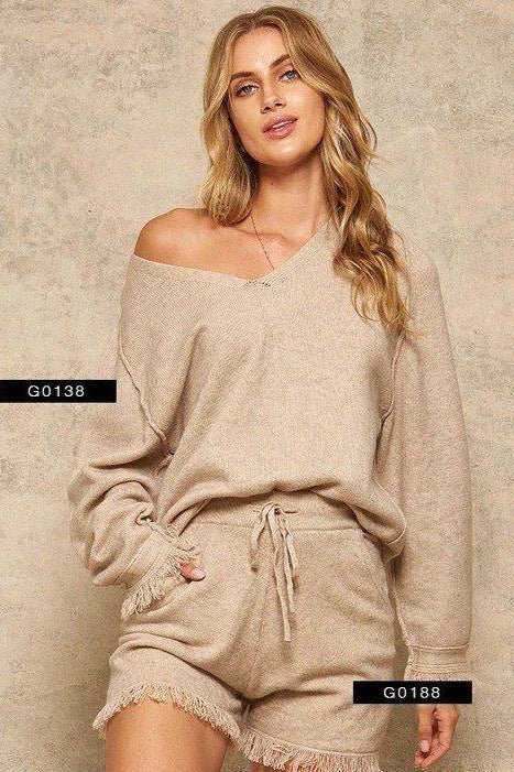 A Solid Knit Sweater - minbolu