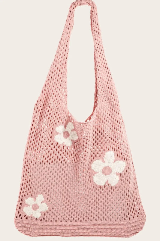 Fame Flower Knitted Shoulder Bag - minbolu -