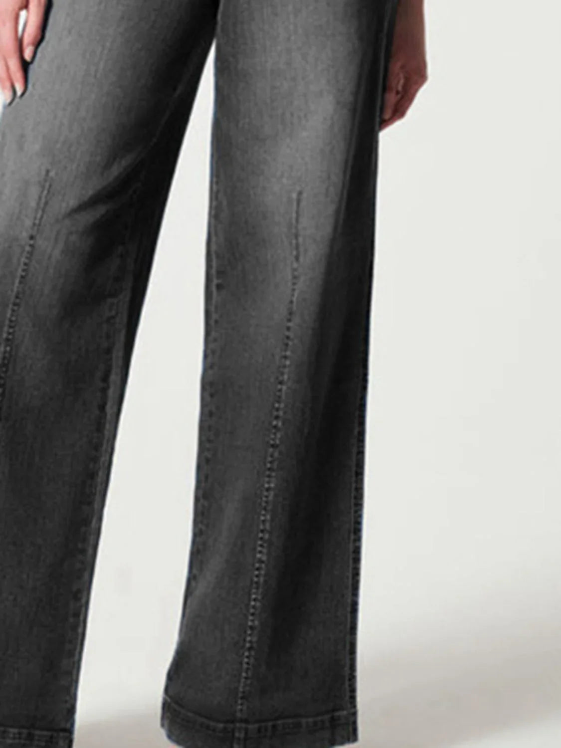 Chic Wide Leg Long Jeans - minbolu -