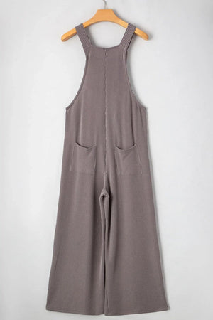 Adjustable Straps Wide Leg Overalls - minbolu -