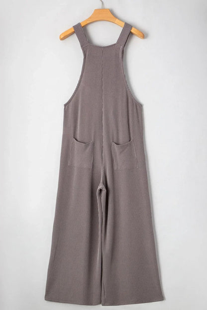 Adjustable Straps Wide Leg Overalls - minbolu