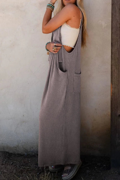 Adjustable Straps Wide Leg Overalls - minbolu