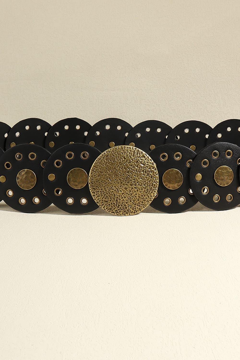 Round Shape PU Leather Belt - minbolu -