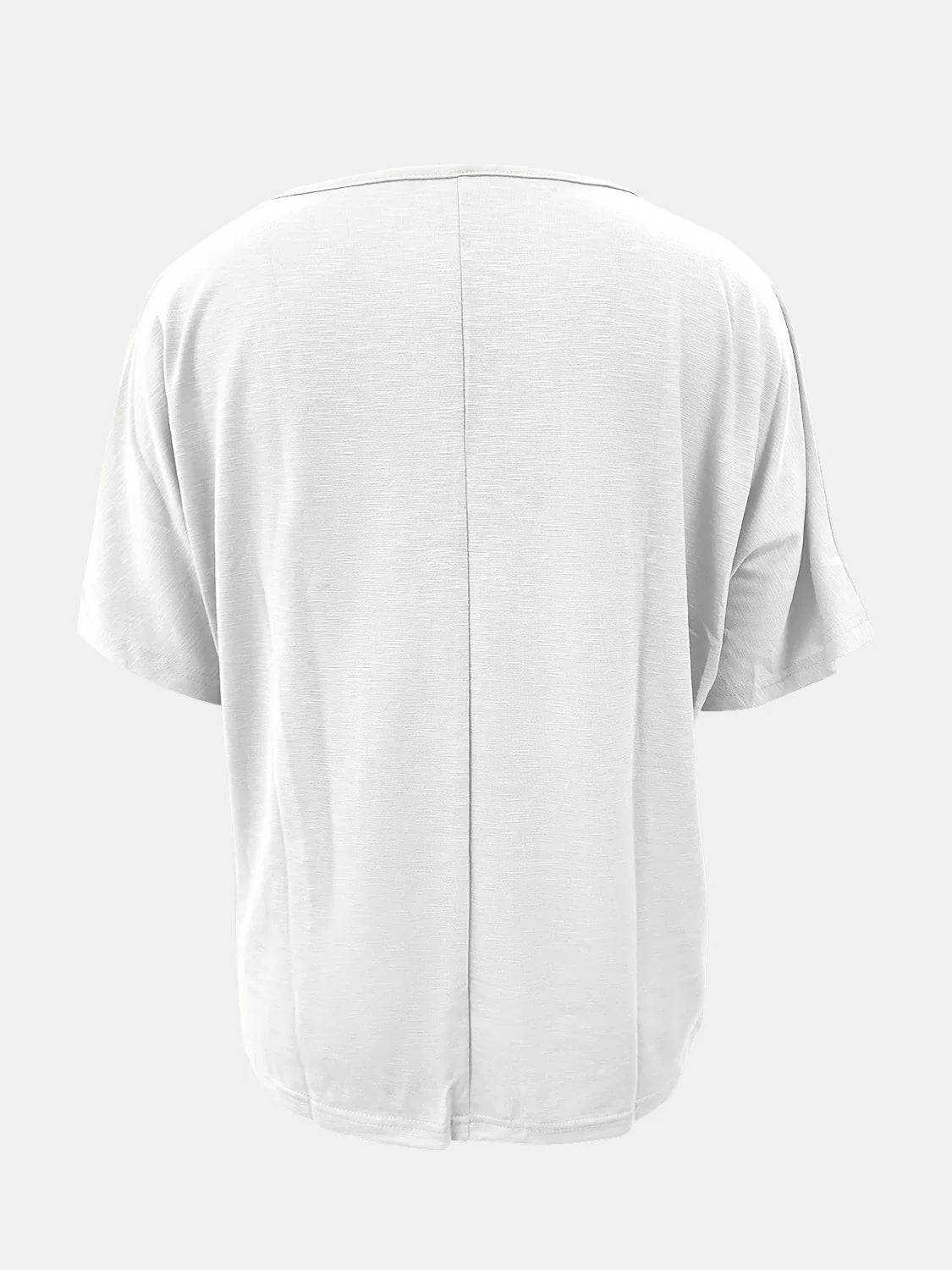 Basic Style Scoop Neck Tee - minbolu