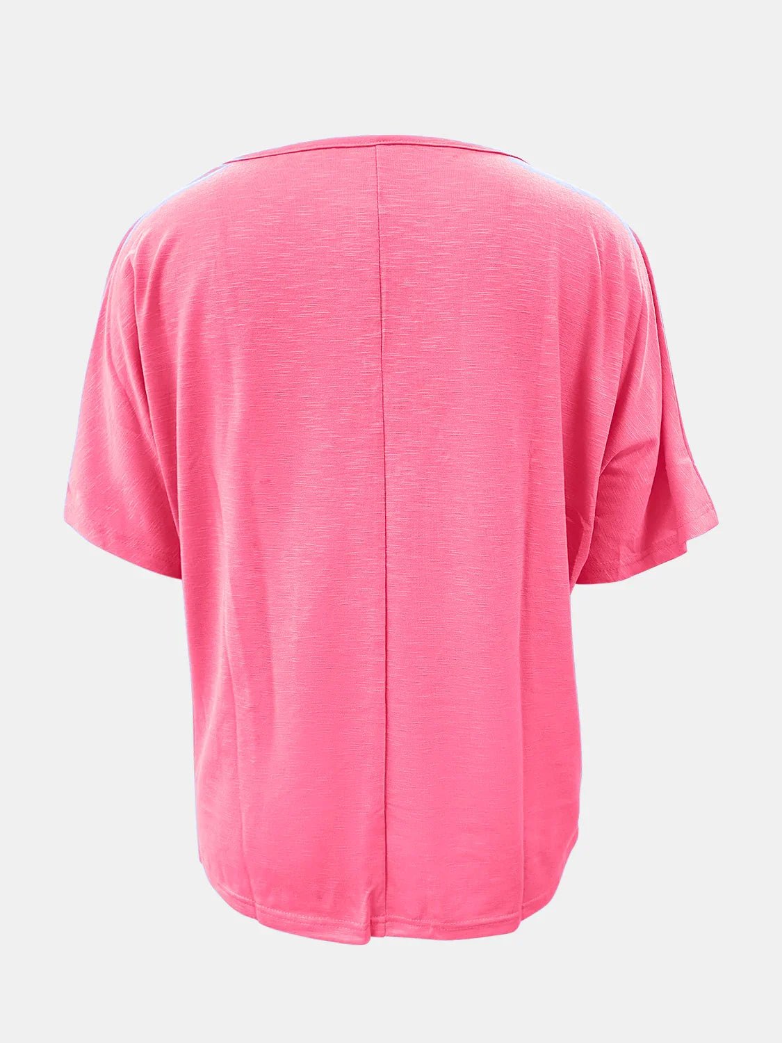 Basic Style Scoop Neck Tee - minbolu