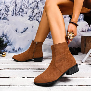 Block Heels Chelsea Boots - minbolu -