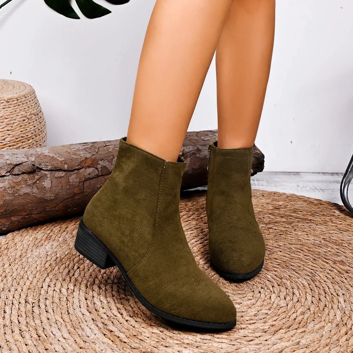 Block Heels Chelsea Boots - minbolu -