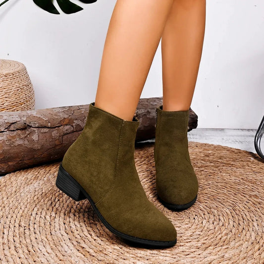 Block Heels Chelsea Boots - minbolu -
