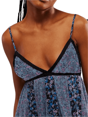 Bloom & Breeze Floral V-Neck Maxi Cami Dress - minbolu -