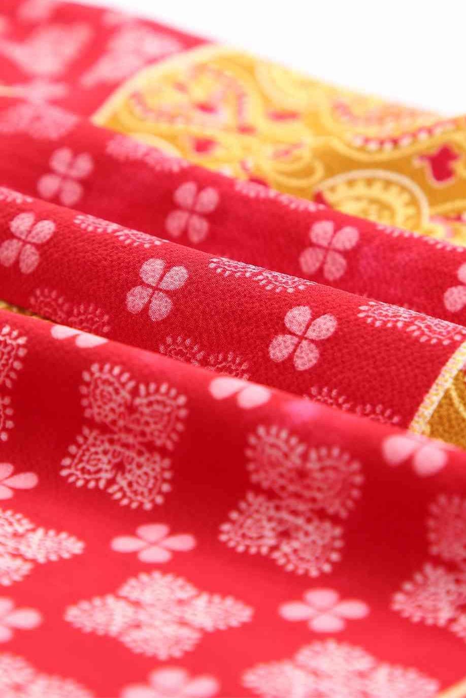 Bohemian Patchwork Drawstring Wide Leg Pants - minbolu -