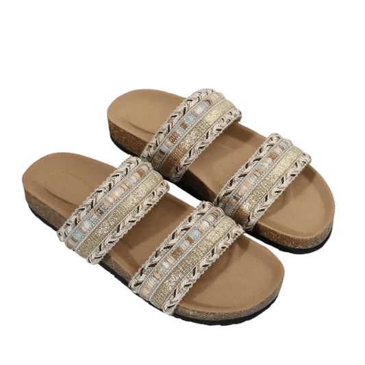 Bohemian Slides Platform Sandals - minbolu