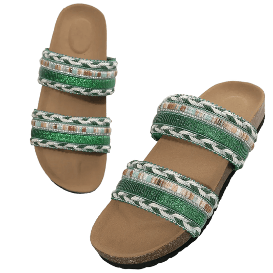 Bohemian Slides Platform Sandals - minbolu
