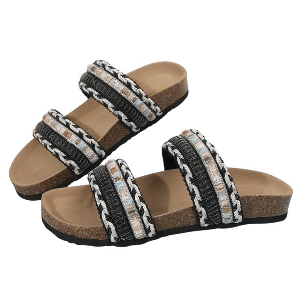 Bohemian Slides Platform Sandals - minbolu -