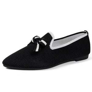 Boho Point Toe Flats - Women's Slip-On Comfort Shoes - minbolu -